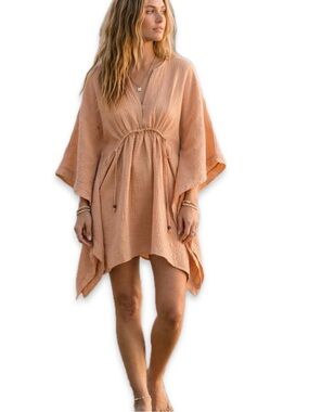 HYFVE Cotton Gauze Tie Waist Kaftan